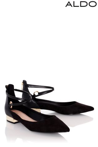 Aldo Strappy Pointed Ballerina Pumps